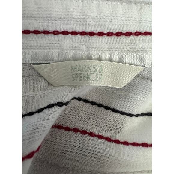 Marks & Spencer Striped Button-Up Blouse - Size UK 14 (US 10) - Picture 11 of 11